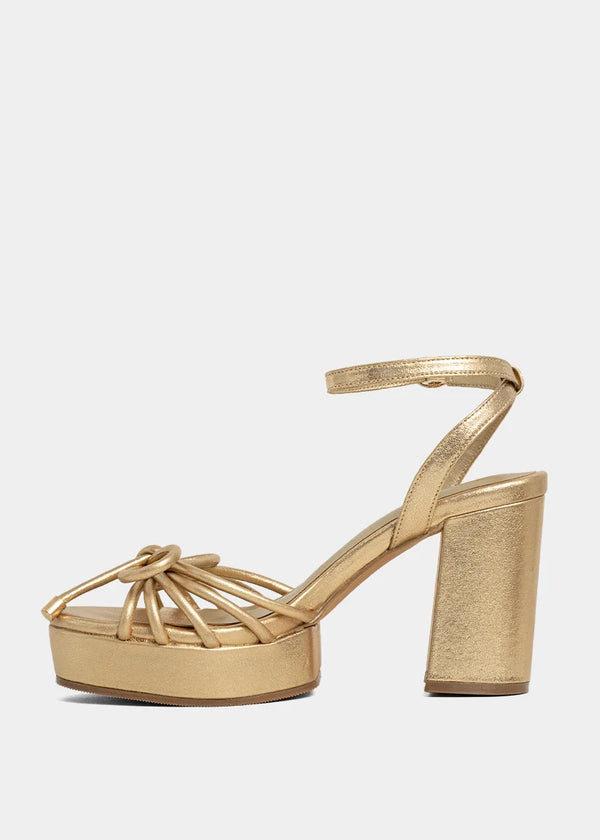 The Edith Gold Platform Sandal | SHU SHOP