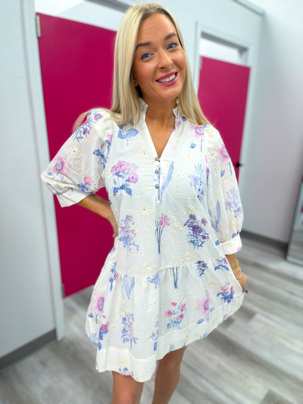 Petals & Lace Eyelet Dress