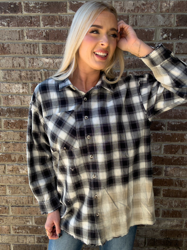 Bleached Plaid Flannel
