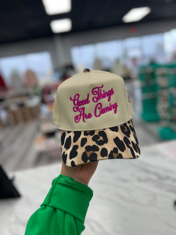 Good Things Are Coming Leopard Hat