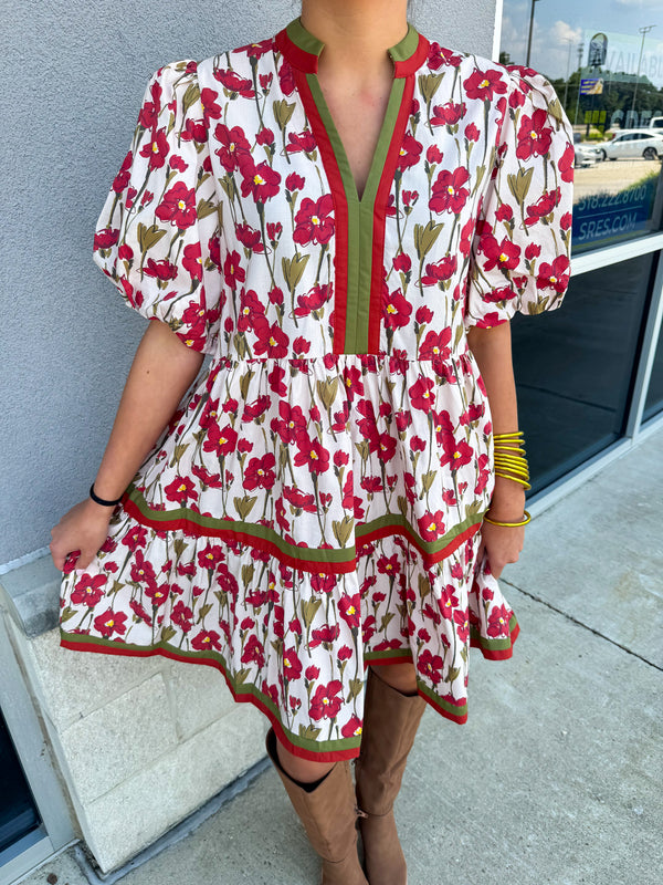 Distinctly Sweet Dress | Rust Red