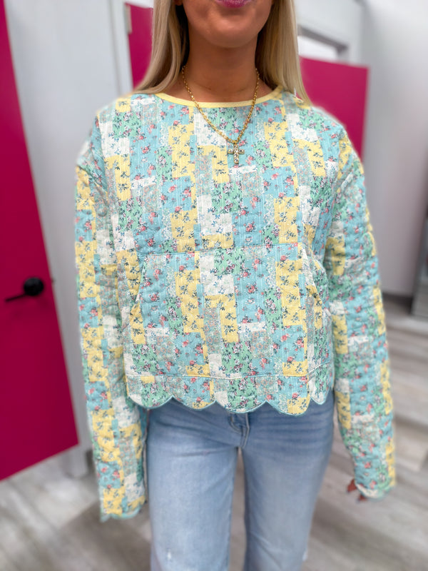 Blue Skies & Buttercups Pullover