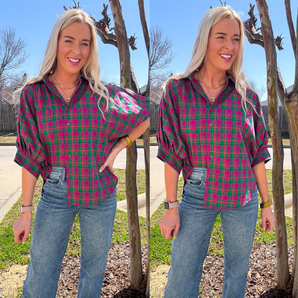 Plaid Days Ahead Top
