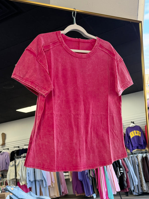 Your Best Basic Tee | Acid Wash with Seam Detail
