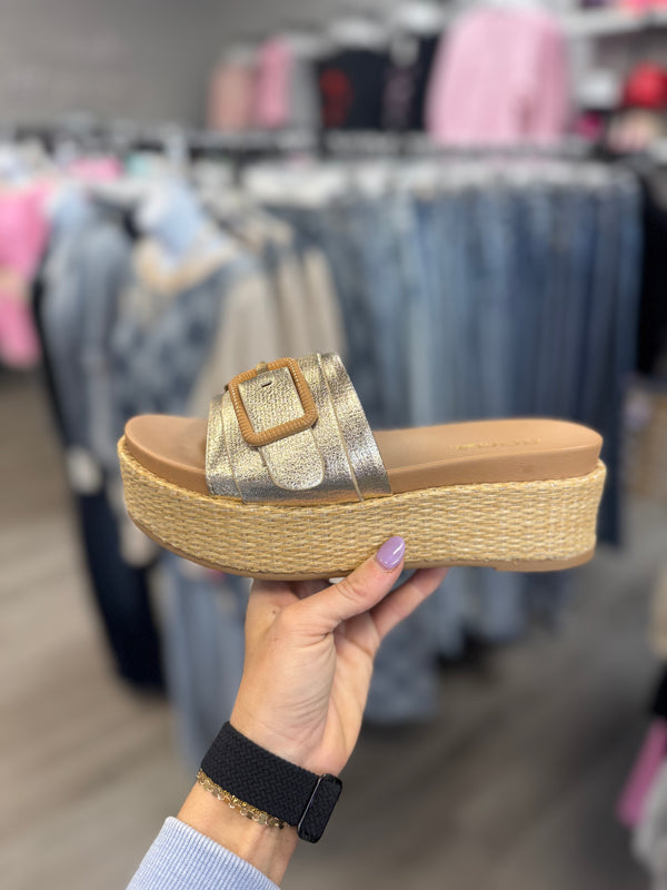 Lulah Platform Sandal Gold