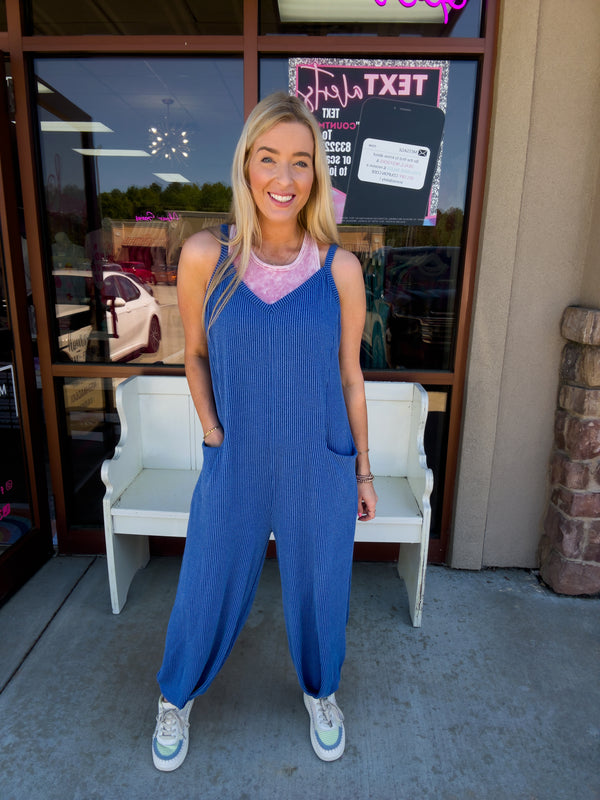 Here to Style Ribbed Jumpsuit