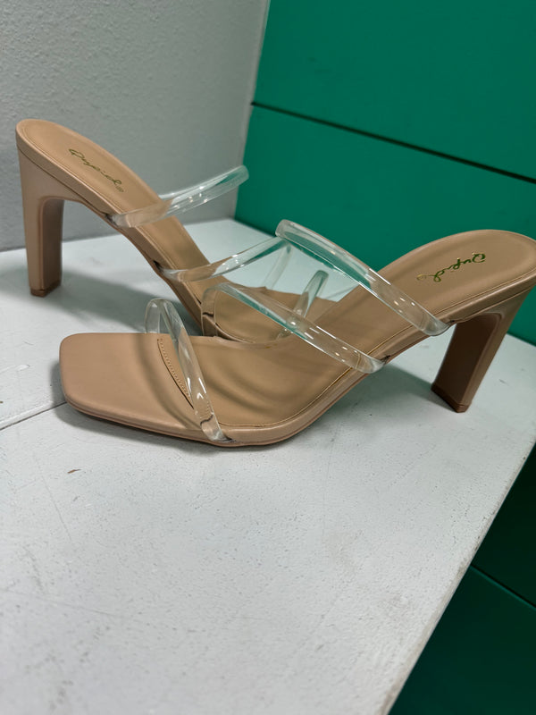 The Kaylee Clear Nude Heel