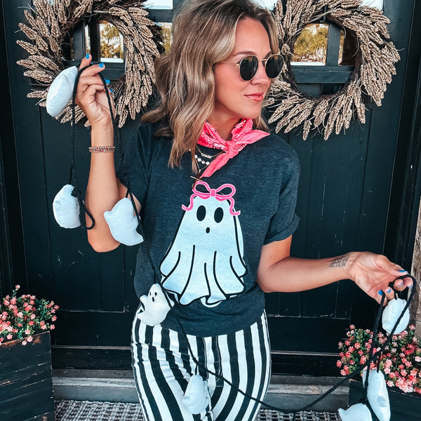 Ghost Bow Tee Glitter