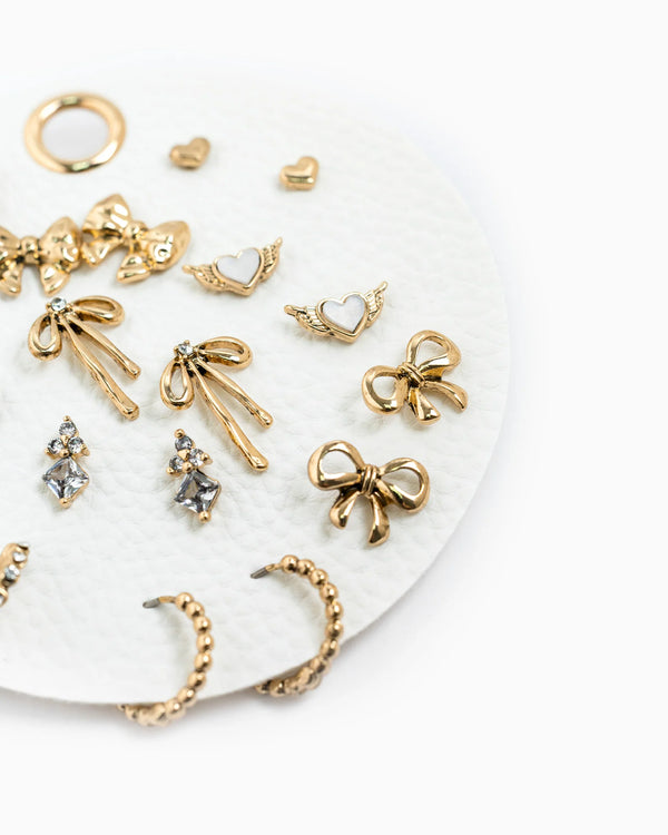 Antique Coquette Ballet Earrings Set of 10