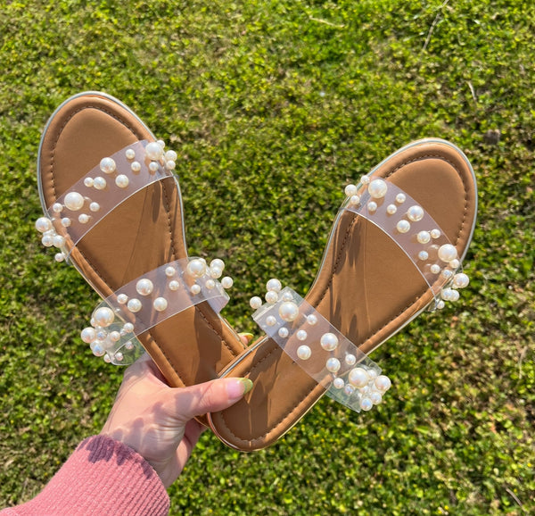 Pearl Sandals - Clear