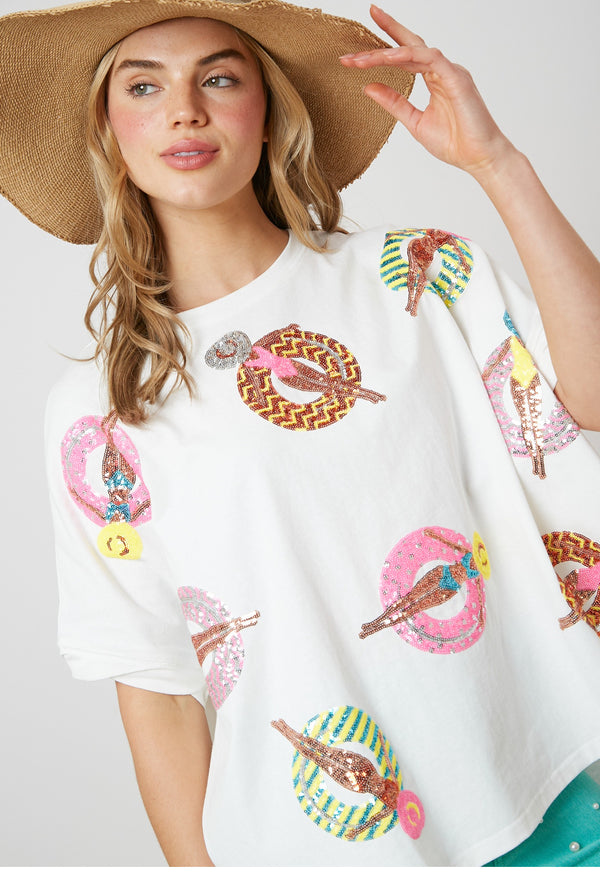 Pool Days Sequin Top