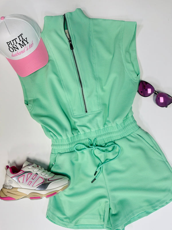 Mint Zip Romper