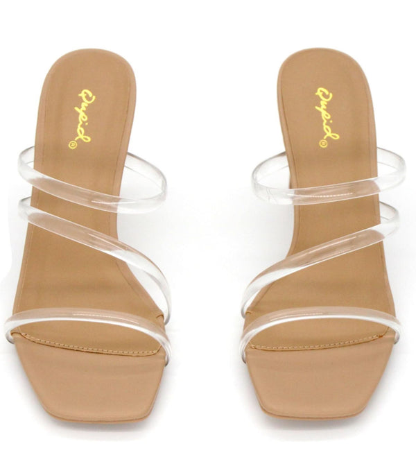 The Kaylee Clear Nude Heel