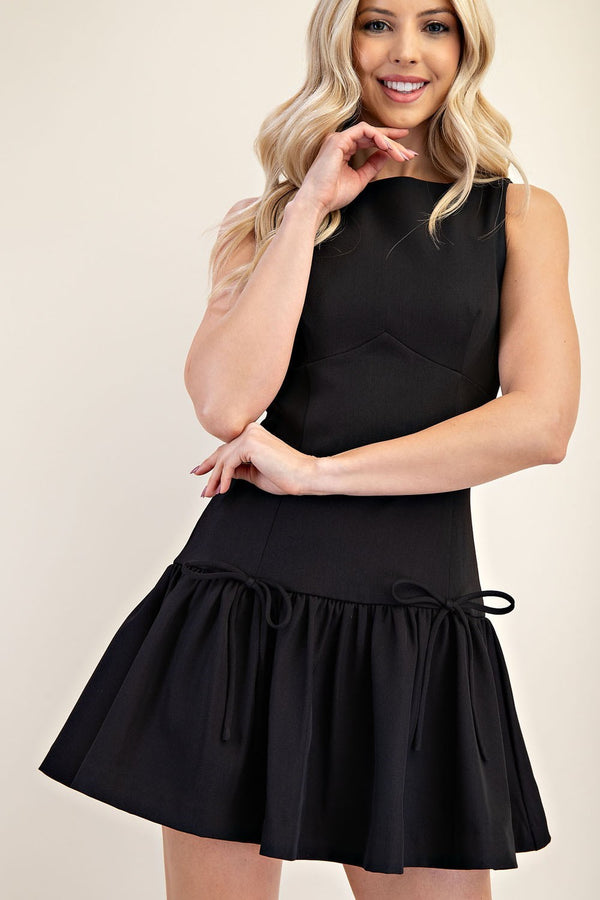 You Love Me Drop Waist Bow Dress