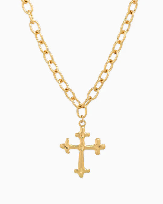 Vintage Gold Cross Necklace