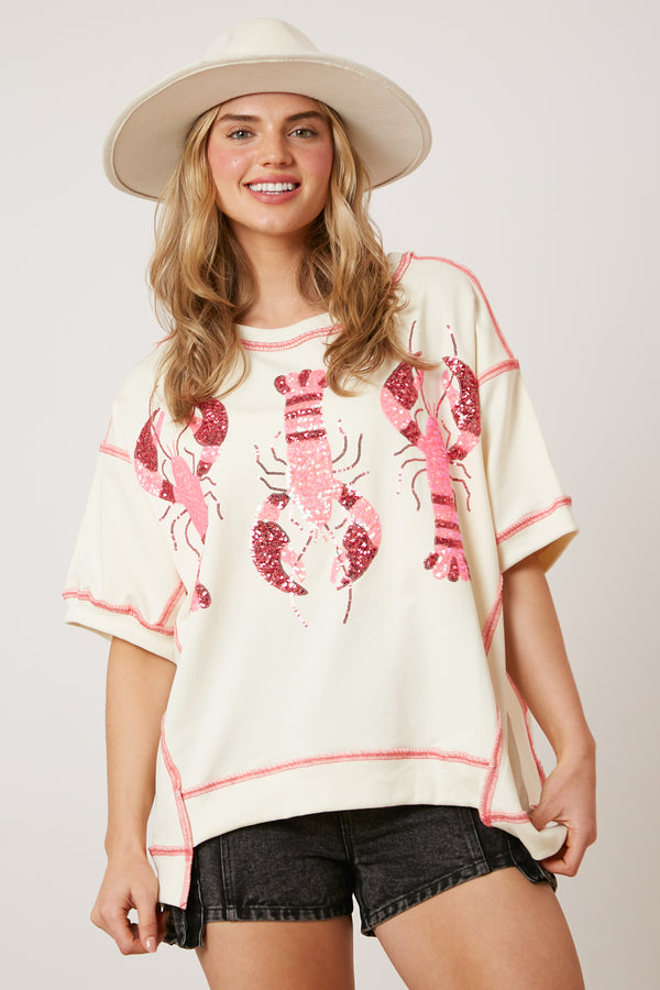 Ready to Boil Crawfish Sequin Top