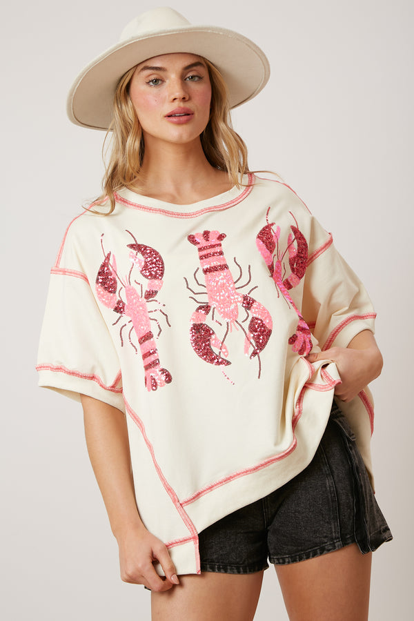 Ready to Boil Crawfish Sequin Top