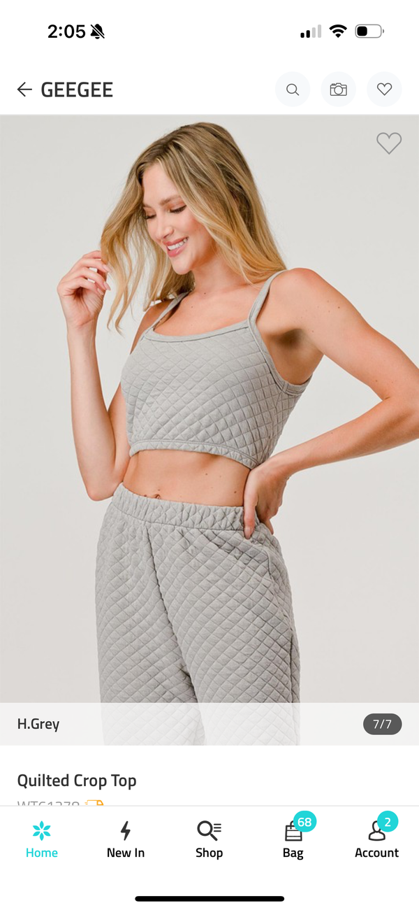 Called It Quilts - Quilted Crop and Jogger Set - ONLINE ONLY