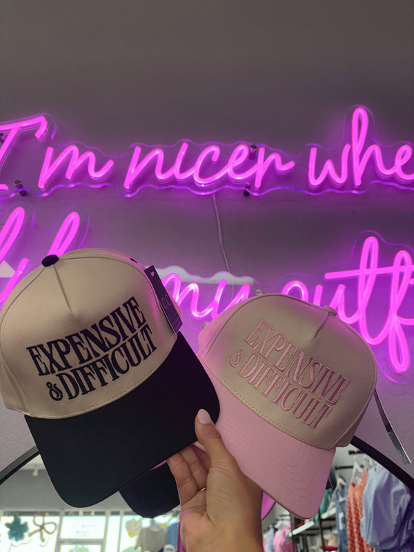 Expensive and Difficult Embroidered Trucker Hat