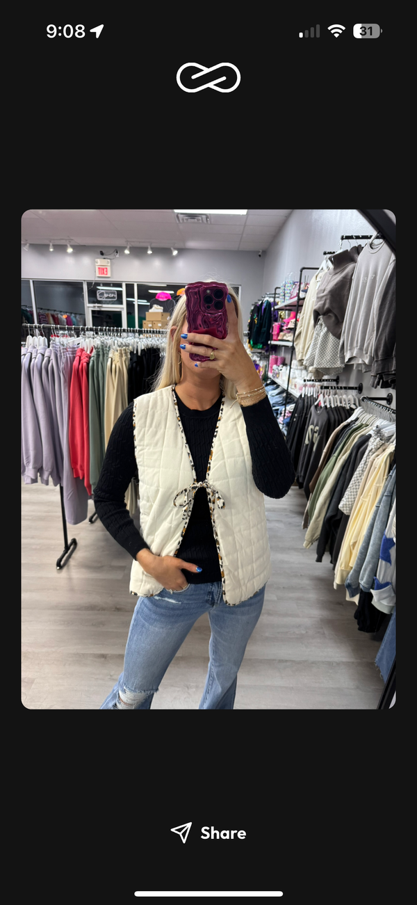 Leopard Vest Reversible