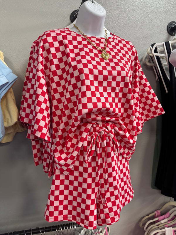 Red Checkered Set