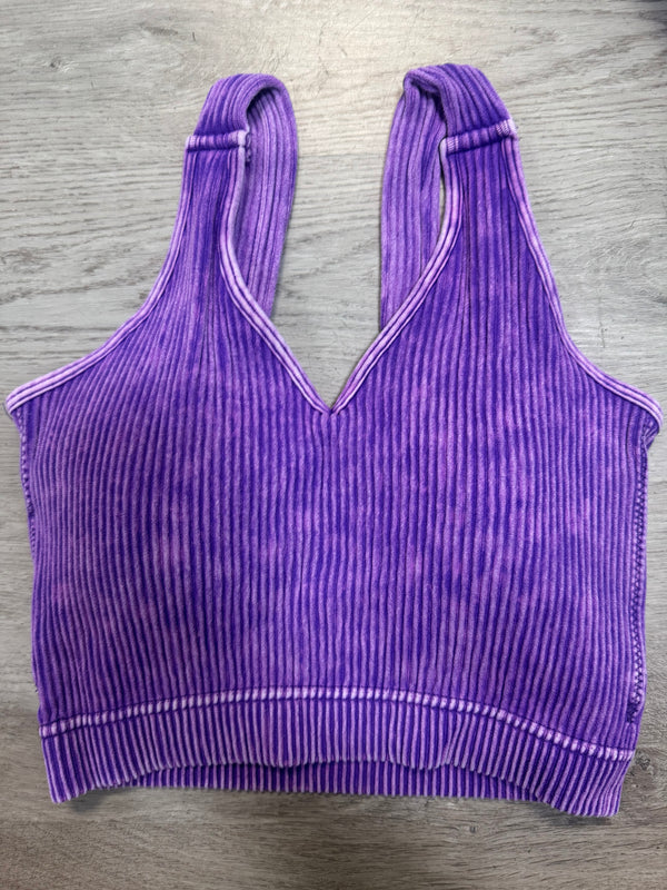 BEST SELLER Ribbed Padded Crop Seamless Tank