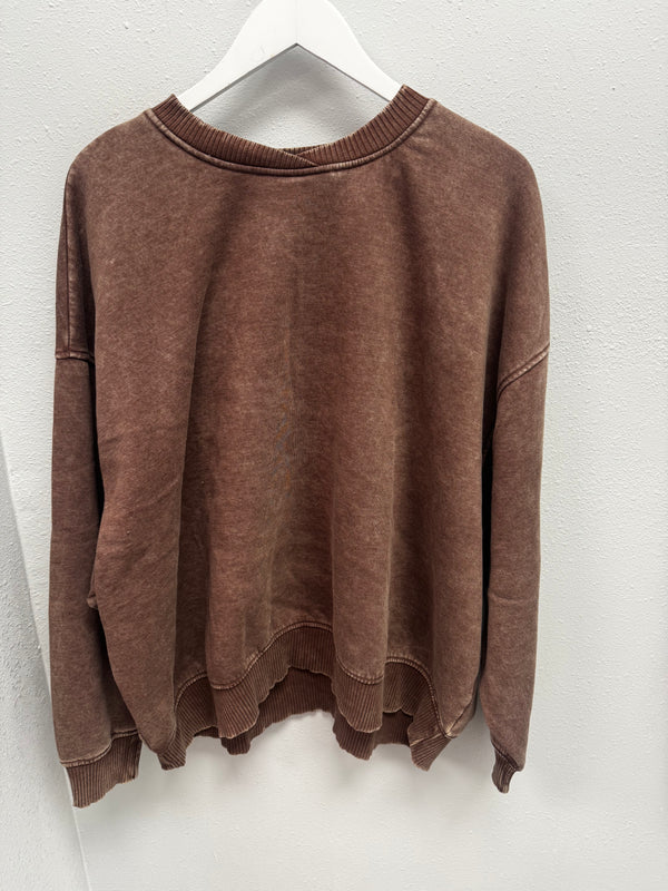 BLACK FRIDAY | Acid Wash Oversized Fleece Pullover