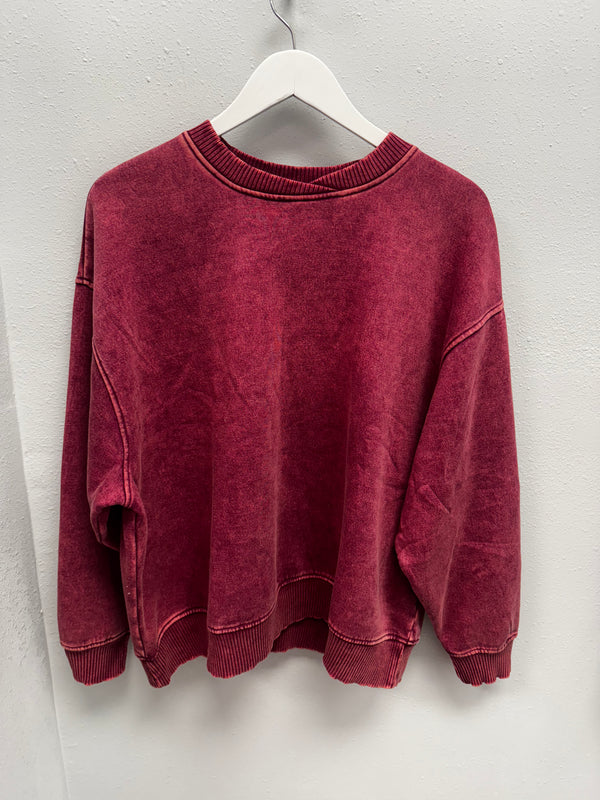 BLACK FRIDAY | Acid Wash Oversized Fleece Pullover