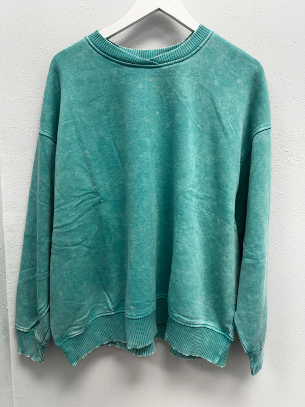 BLACK FRIDAY | Acid Wash Oversized Fleece Pullover