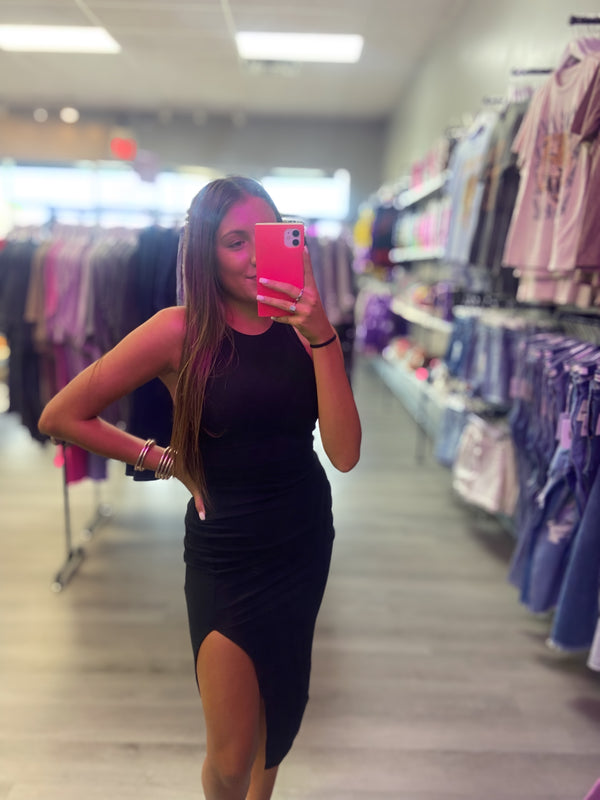 The It Girl Sleeveless Round Neck Bodycon Dress - ONLINE ONLY