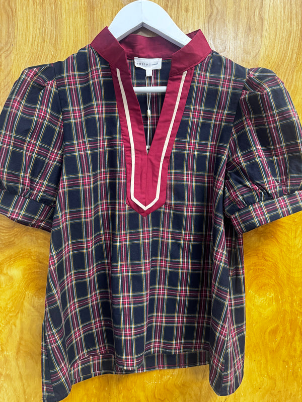 Plaid Promise Top