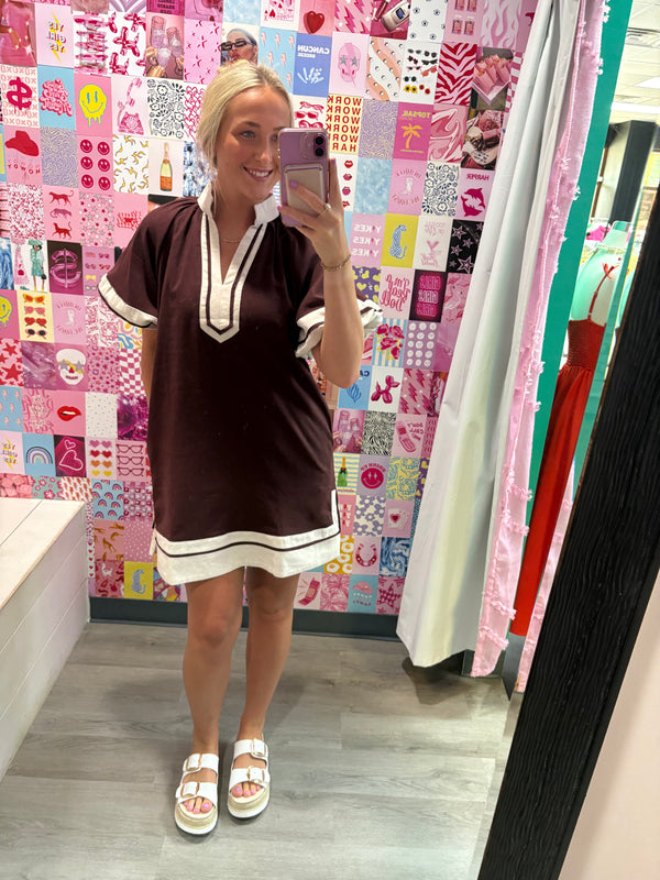 Beautiful Thoughts Dress - Brown