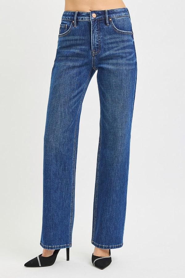 The Shana Denim | 4 Way Stretch High Rise Straight | RISEN