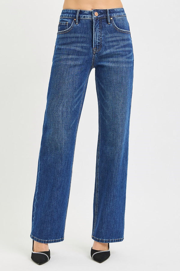 The Shana Denim | 4 Way Stretch High Rise Straight | RISEN