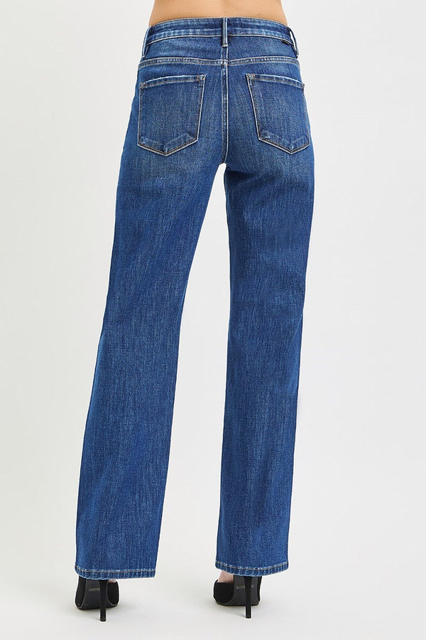 The Shana Denim | 4 Way Stretch High Rise Straight | RISEN