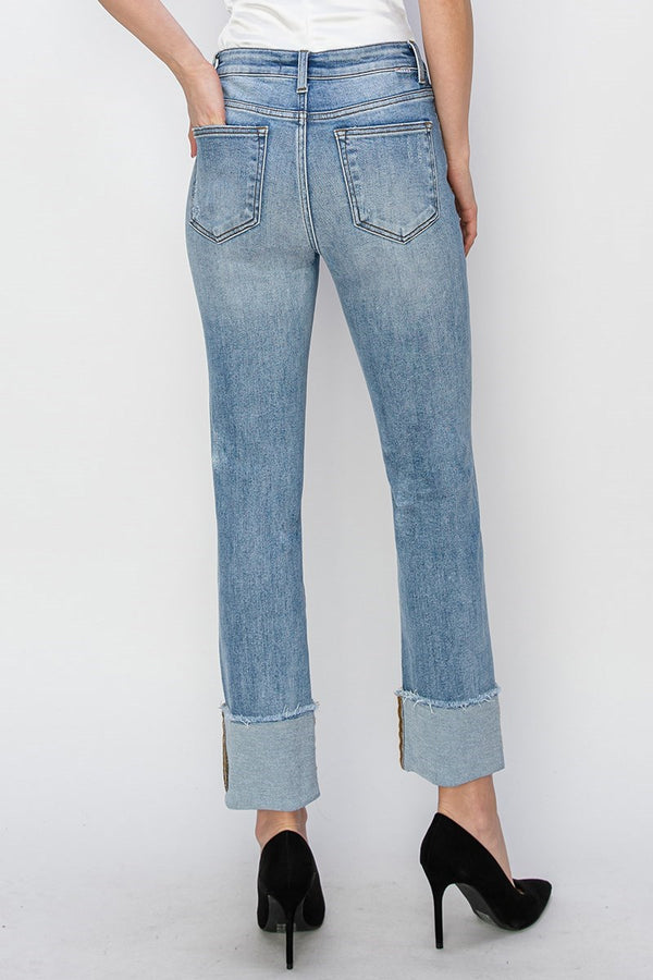 The Crystal Cuffed Denim | RISEN DENIM