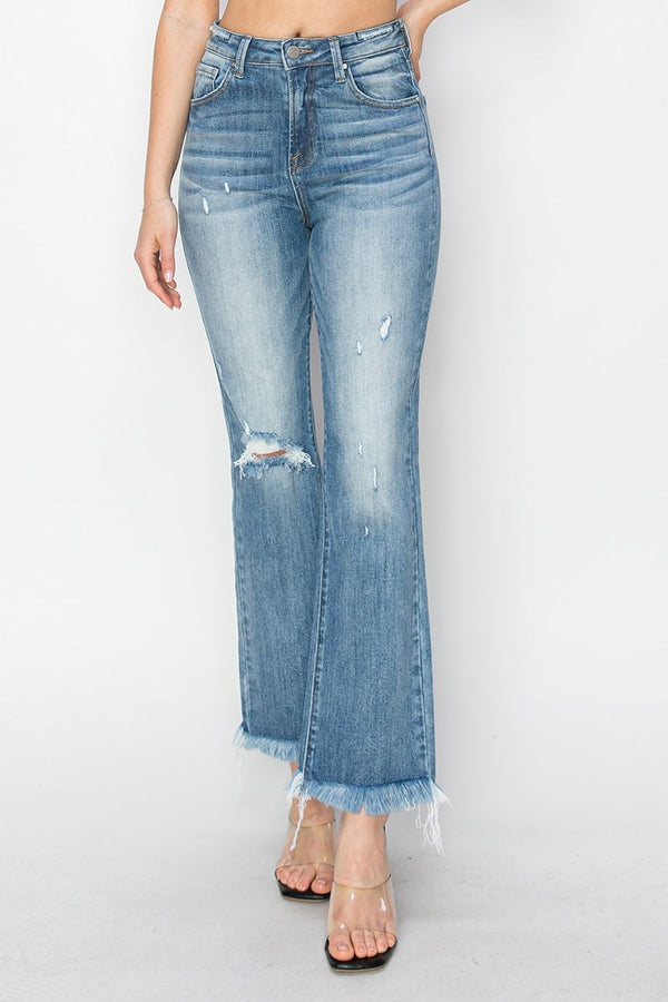 The Whitney Denim High Rise Boot Cut Jeans | RISEN