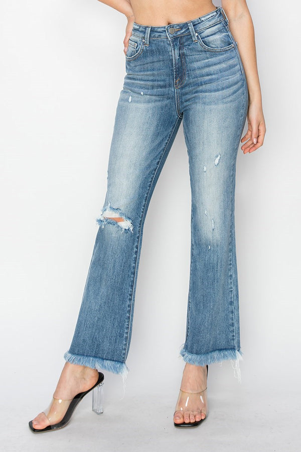 The Whitney Denim High Rise Boot Cut Jeans | RISEN