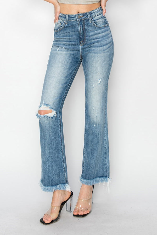 The Whitney Denim High Rise Boot Cut Jeans | RISEN