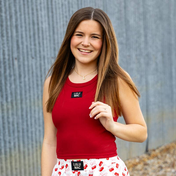 DD-TANK RED LULU MAC SOLID TANK TOPS