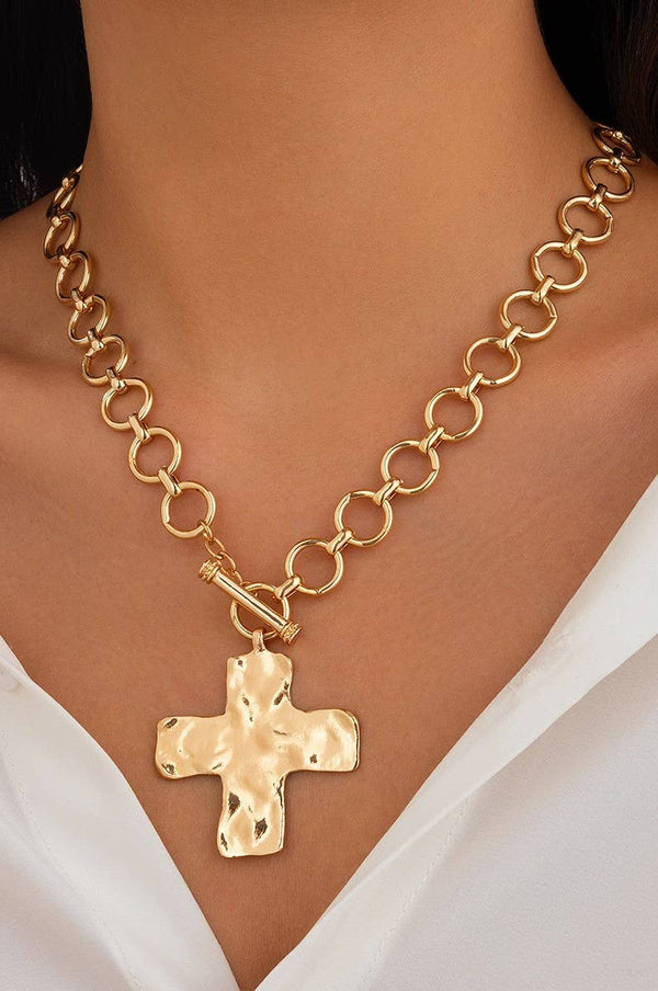 Hammer Cross Necklace