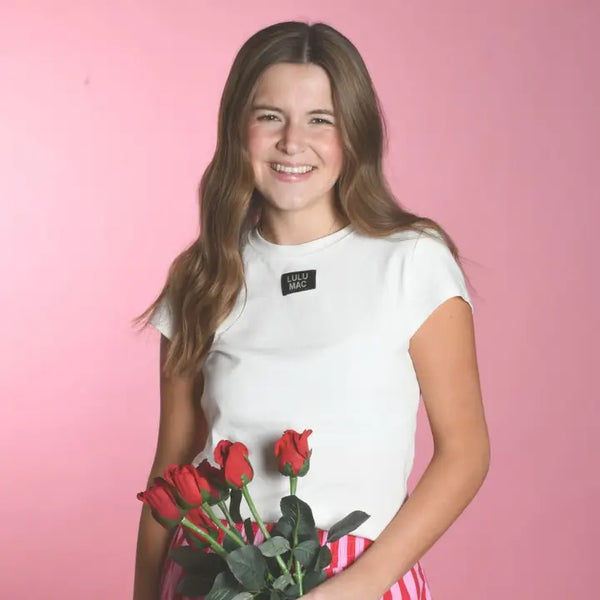 White Baby Tee Top | LULU MAC