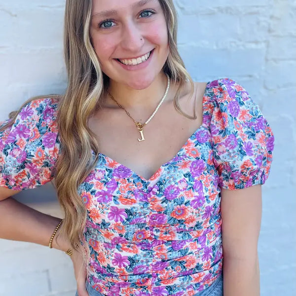 Half Pearl Half Paper Clip Chain Letter Necklace