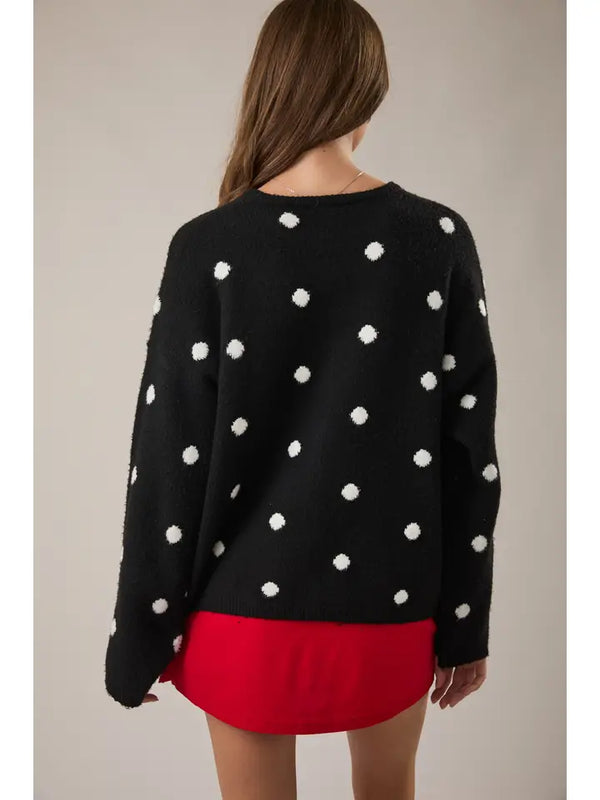 Classic Charm Polka Dot Cardigan