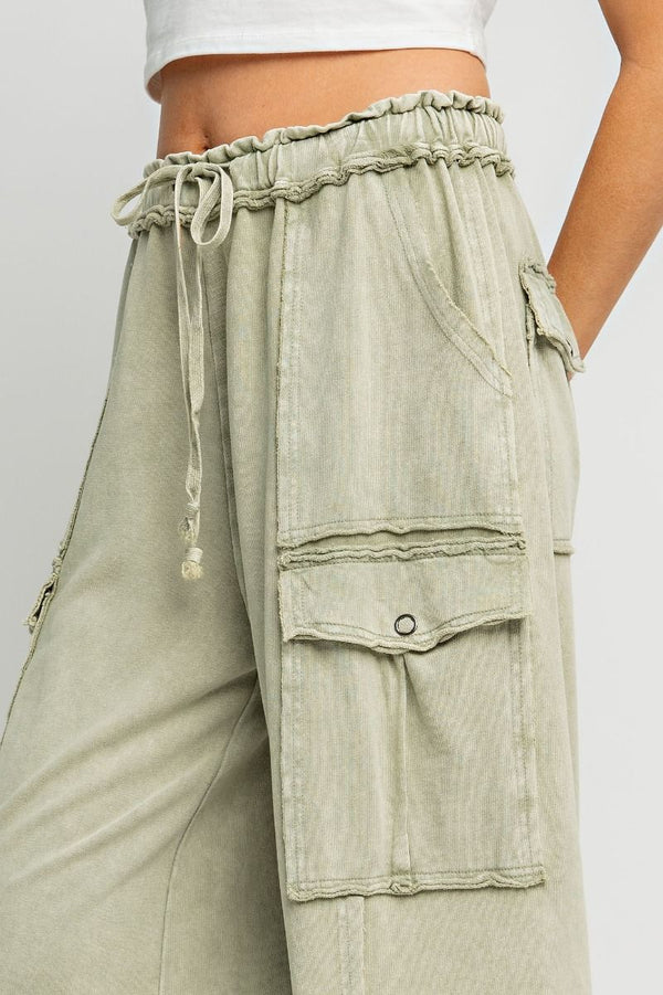 Feelin' Good Mineral Wash Wide Leg Pants