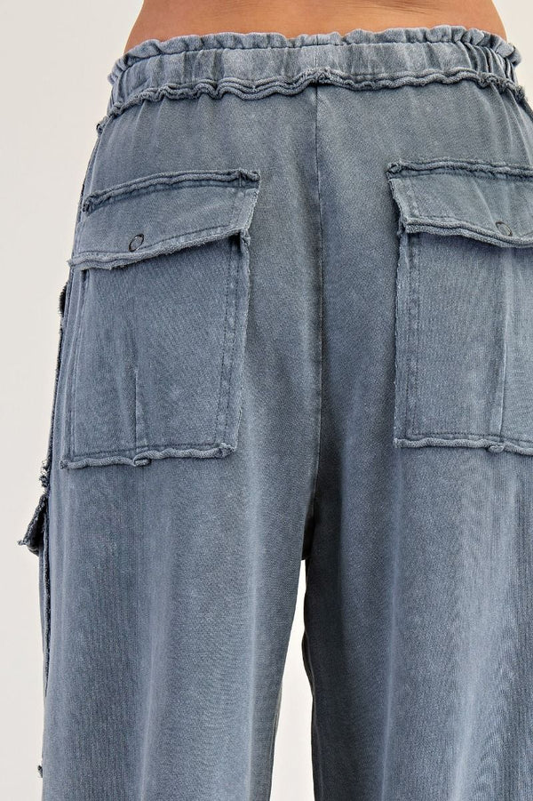 Feelin' Good Mineral Wash Wide Leg Pants