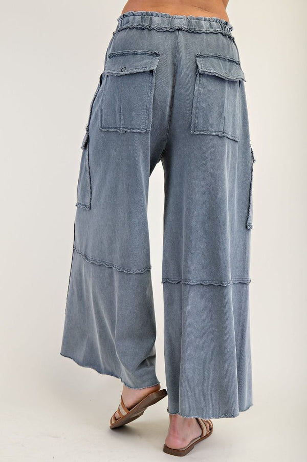 Feelin' Good Mineral Wash Wide Leg Pants