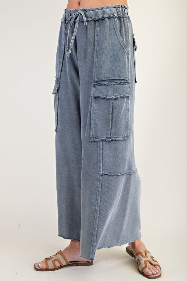 Feelin' Good Mineral Wash Wide Leg Pants