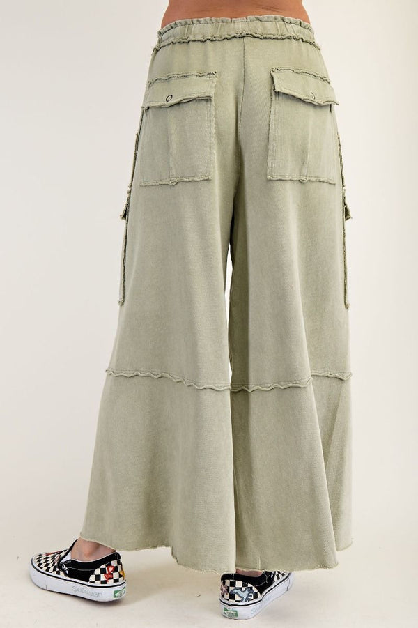 Feelin' Good Mineral Wash Wide Leg Pants