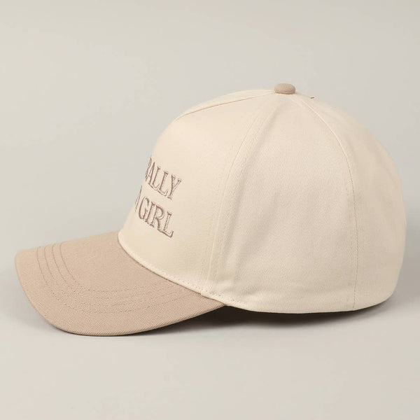 Literally Just A Girl Embroidery Two Tone Trucker Hat